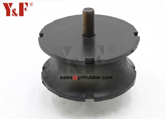 Zwarte ronde rubber bobbin monteren trillingsweerstand zwaar werk