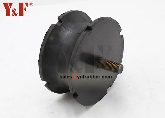 Zwarte ronde rubber bobbin monteren trillingsweerstand zwaar werk